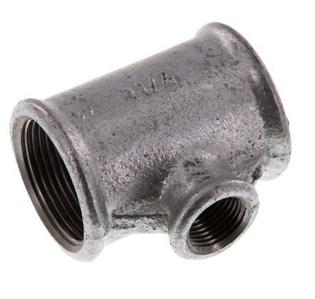 Rp 1 1/4'' x Rp 1/2'' Zinc plated Cast iron Tee 25 Bar