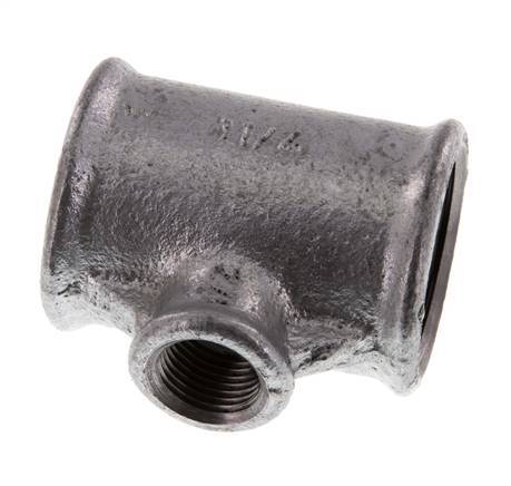 Rp 1 1/4'' x Rp 1/2'' Zinc plated Cast iron Tee 25 Bar