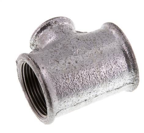 Rp 1 1/4'' x Rp 3/4'' Zinc plated Cast iron Tee 25 Bar