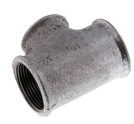 Rp 1 1/4'' x Rp 1'' Zinc plated Cast iron Tee 25 Bar