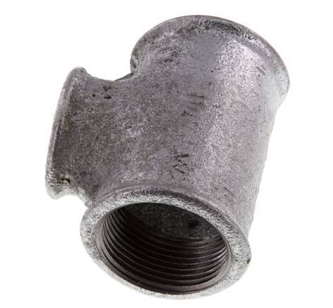 Rp 1 1/4'' x Rp 1'' Zinc plated Cast iron Tee 25 Bar