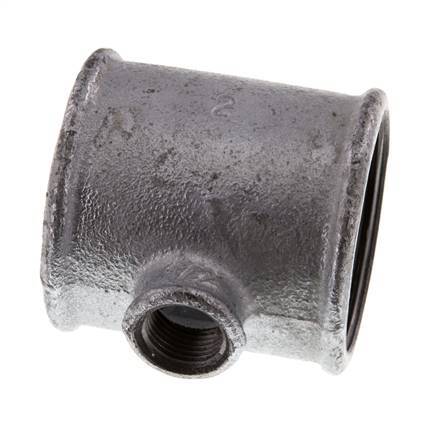 Rp 2'' x Rp 1/2'' Zinc plated Cast iron Tee 25 Bar