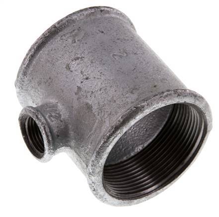Rp 2'' x Rp 1/2'' Zinc plated Cast iron Tee 25 Bar