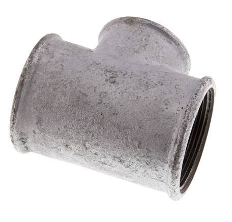 Rp 2'' x Rp 1 1/2'' Zinc plated Cast iron Tee 25 Bar