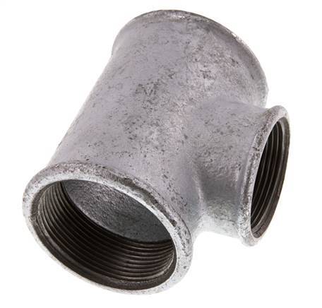 Rp 2'' x Rp 1 1/2'' Zinc plated Cast iron Tee 25 Bar