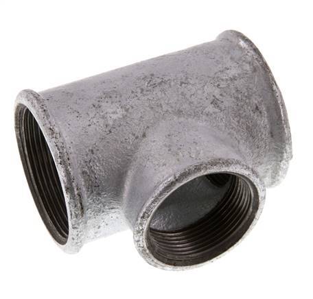 Rp 2'' x Rp 1 1/2'' Zinc plated Cast iron Tee 25 Bar