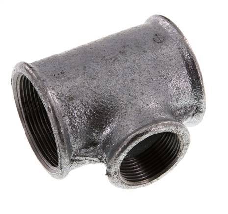Rp 2'' x Rp 1 1/4'' Zinc plated Cast iron Tee 25 Bar