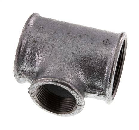 Rp 2'' x Rp 1 1/4'' Zinc plated Cast iron Tee 25 Bar