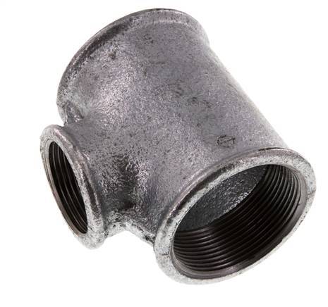 Rp 2'' x Rp 1 1/4'' Zinc plated Cast iron Tee 25 Bar
