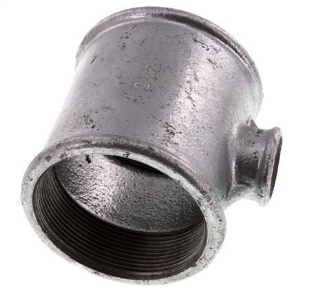 Rp 2 1/2'' x Rp 3/4'' Zinc plated Cast iron Tee 25 Bar