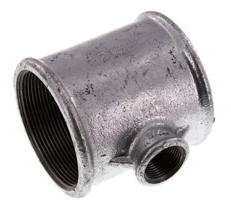 Rp 2 1/2'' x Rp 3/4'' Zinc plated Cast iron Tee 25 Bar