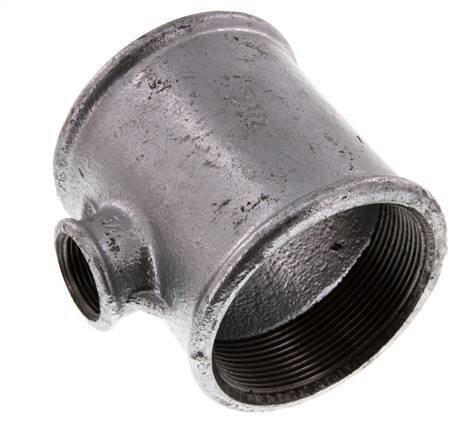 Rp 2 1/2'' x Rp 3/4'' Zinc plated Cast iron Tee 25 Bar