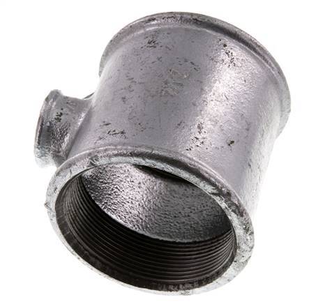 Rp 2 1/2'' x Rp 3/4'' Zinc plated Cast iron Tee 25 Bar