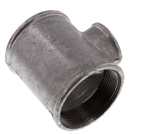 Rp 2 1/2'' x Rp 1 1/4'' Zinc plated Cast iron Tee 25 Bar