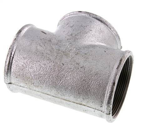 Rp 2 1/2'' Zinc plated Cast iron Tee 25 Bar