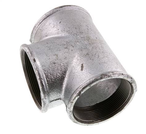 Rp 2 1/2'' Zinc plated Cast iron Tee 25 Bar