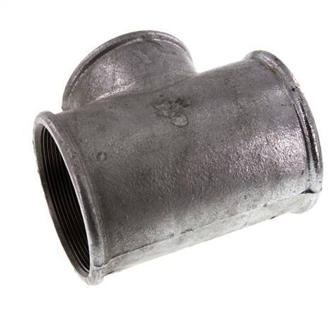 Rp 3'' x Rp 2 1/2'' Zinc plated Cast iron Tee 25 Bar