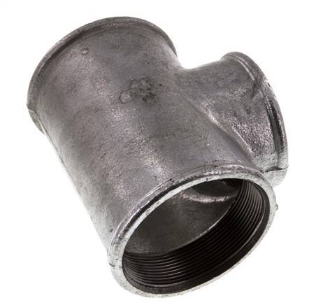 Rp 3'' x Rp 2 1/2'' Zinc plated Cast iron Tee 25 Bar