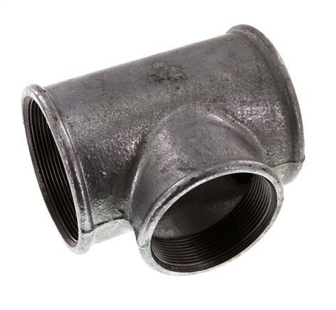 Rp 3'' x Rp 2 1/2'' Zinc plated Cast iron Tee 25 Bar