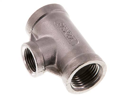 Rp 1/2'' x Rp 3/8'' Stainless steel Tee 16 Bar