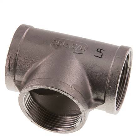 Rp 1 1/2'' Stainless steel Tee 10 Bar