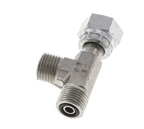 UNF 9/16''-18 F/M Zinc plated Steel Tee ORFS with union nut 630 Bar - Hydraulic