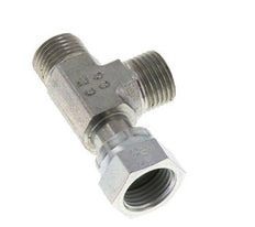 UN 11/16''-16 F/M Zinc plated Steel Tee ORFS with union nut 630 Bar - Hydraulic