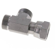 UN 1-7/16''-12 F/M Zinc plated Steel Tee ORFS with union nut 400 Bar - Hydraulic