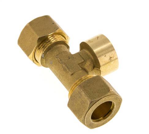 G 1/2'' x 16mm Brass Tee Compression Fitting 76 Bar DIN EN 1254-2