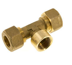 G 1/2'' x 16mm Brass Tee Compression Fitting 76 Bar DIN EN 1254-2