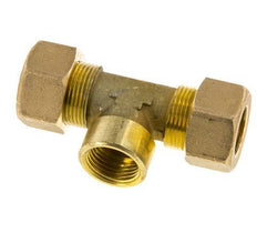 G 1/2'' x 18mm Brass Tee Compression Fitting 67 Bar DIN EN 1254-2