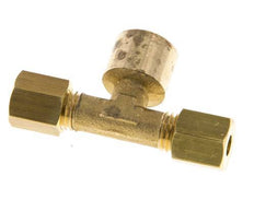 G 1/8'' x 4mm Brass Tee Compression Fitting 150 Bar DIN EN 1254-2