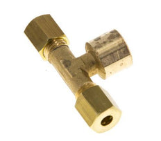 G 1/8'' x 4mm Brass Tee Compression Fitting 150 Bar DIN EN 1254-2