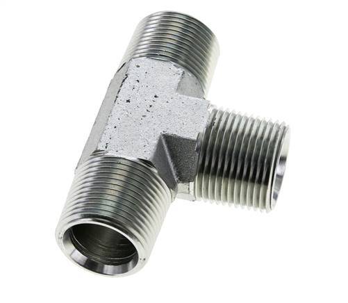 1'' NPT Male Zinc plated Steel Tee 140 Bar - Hydraulic