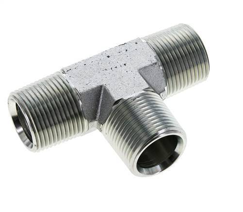 1'' NPT Male Zinc plated Steel Tee 140 Bar - Hydraulic