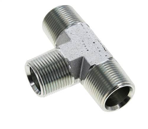 1'' NPT Male Zinc plated Steel Tee 140 Bar - Hydraulic