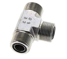 UNS 1''-14 Male Zinc plated Steel Tee ORFS 400 Bar - Hydraulic