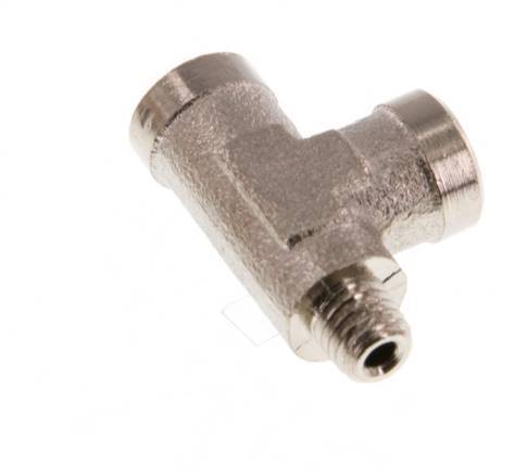 M5 x M5 M/F Nickel plated Brass Tee 16 Bar [2 Pieces]