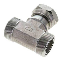 UN 2''-12 M/F Zinc plated Steel Tee ORFS with union nut 250 Bar - Hydraulic