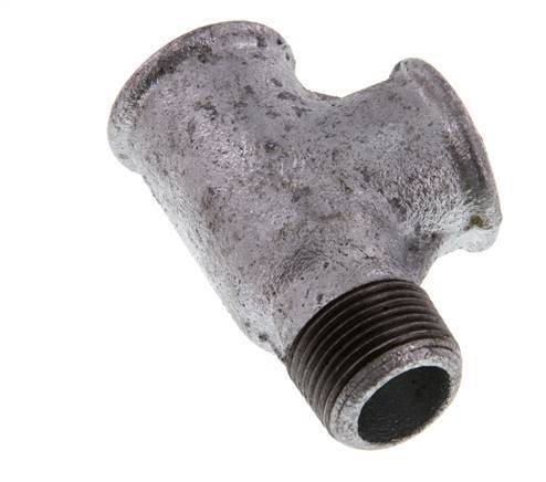 R 3/4'' x Rp 3/4'' M/F Zinc plated Cast iron Tee 25 Bar