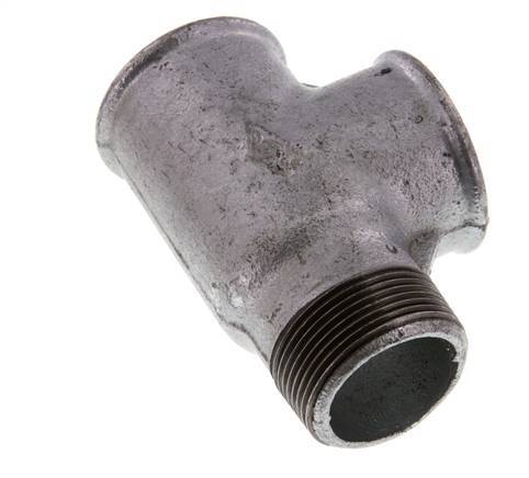 R 1 1/2'' x Rp 1 1/2'' M/F Zinc plated Cast iron Tee 25 Bar