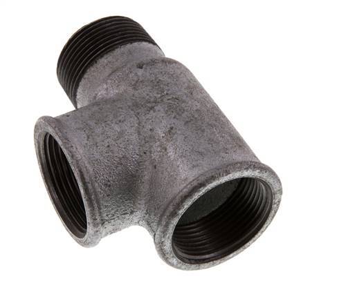 R 1 1/4'' x Rp 1 1/4'' M/F Zinc plated Cast iron Tee 25 Bar