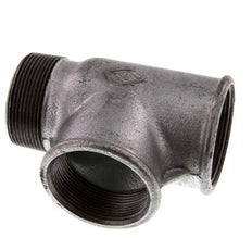 R 2'' x Rp 2'' M/F Zinc plated Cast iron Tee 25 Bar