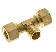 R 1/2'' Male x 16mm Brass Tee Compression Fitting 76 Bar DIN EN 1254-2