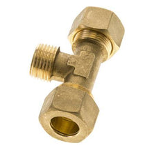 R 1/2'' Male x 16mm Brass Tee Compression Fitting 76 Bar DIN EN 1254-2
