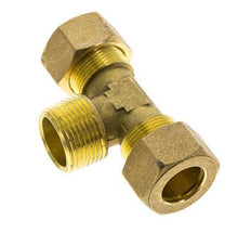 R 3/4'' Male x 18mm Brass Tee Compression Fitting 67 Bar DIN EN 1254-2