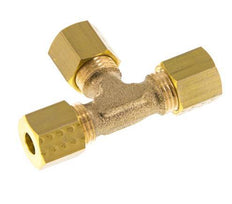 5mm Brass Tee Compression Fitting 150 Bar DIN EN 1254-2