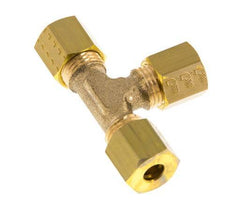 5mm Brass Tee Compression Fitting 150 Bar DIN EN 1254-2