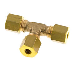 5mm Brass Tee Compression Fitting 150 Bar DIN EN 1254-2