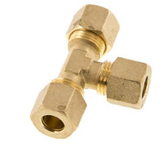 10mm Brass Tee Compression Fitting 95 Bar DIN EN 1254-2